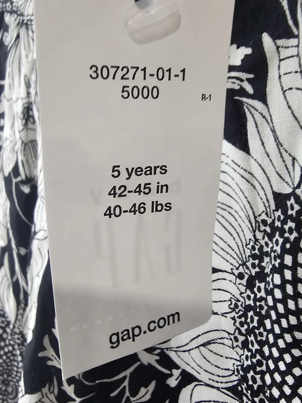 GAP Black & White Floral Print Women’s Top